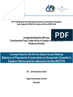 22nd ICE For Eastern Africa Balance of Payments Constraints On Economic Growth AEGM Concept Note UNECA November 2018