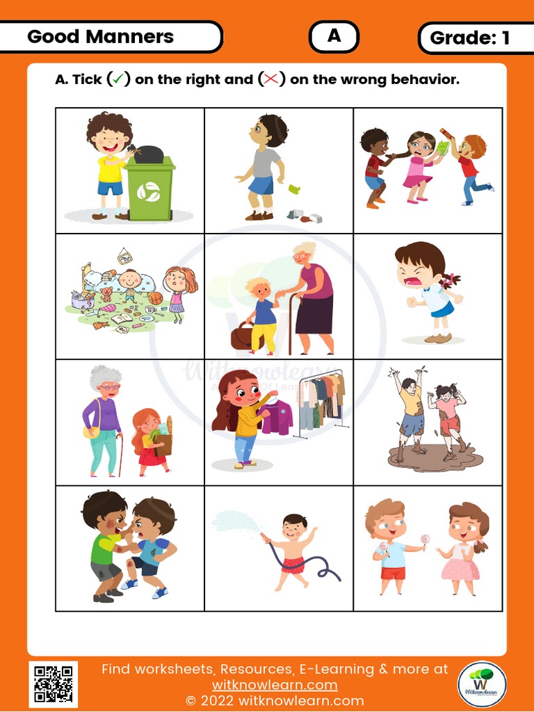Free Printable Good Manners Worksheets Pdf