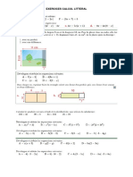 Exercices Calcul Littéral