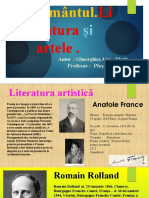 Învățământul - Literatura Și Artele .