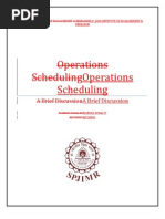 Operations Schedulingoperations Scheduling: A Brief Discussiona Brief Discussion