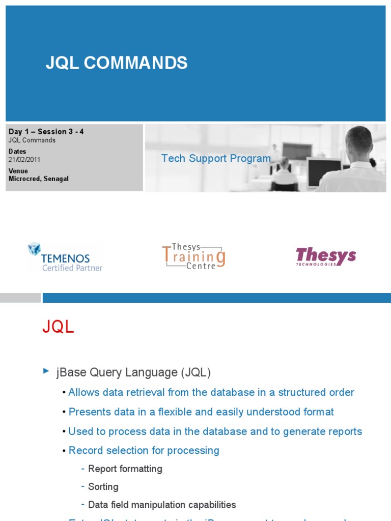 JQL Commands Training Overview | PDF | Computer Programming | Computer Data
