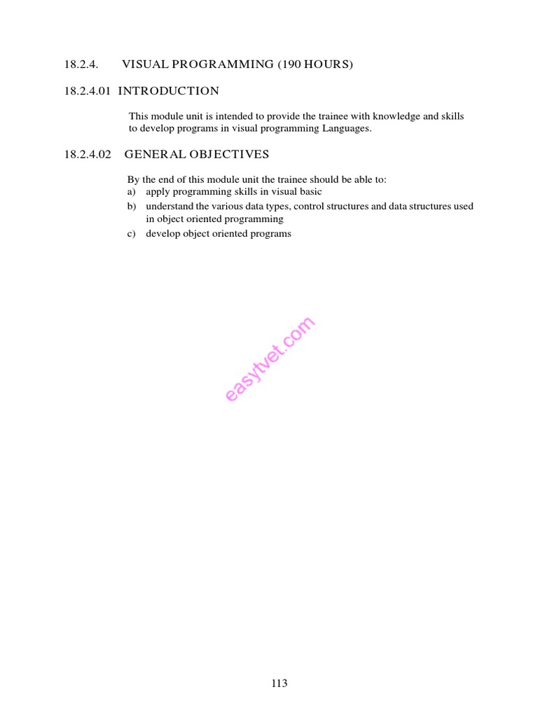18 2 4 visual programming 190 hours download free pdf computer