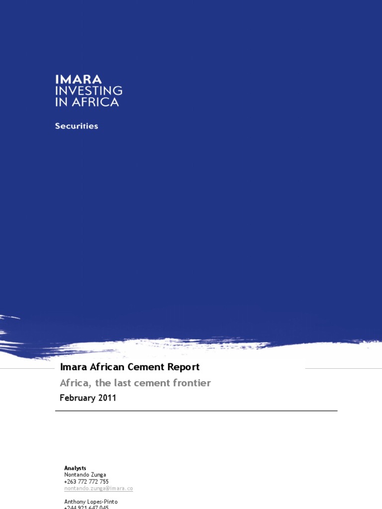 Imara African Cement Report - Feb 2011 | Finance (General) | Economies