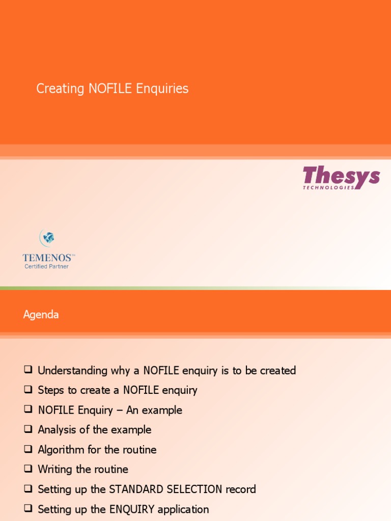 Nofile Enquiry | Download Free PDF | Inquiry | Computer Programming