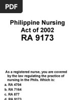 Philippine Nursing Act of 2002 (Revised)