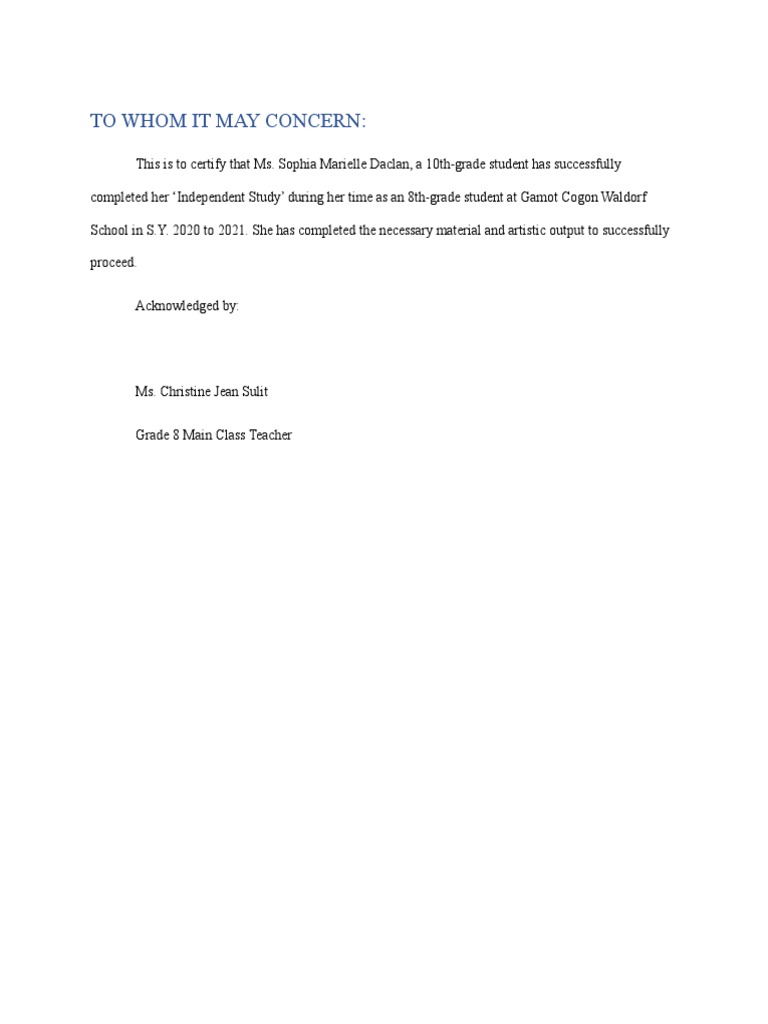 Certificate of Completion for Sophia Daclan | PDF