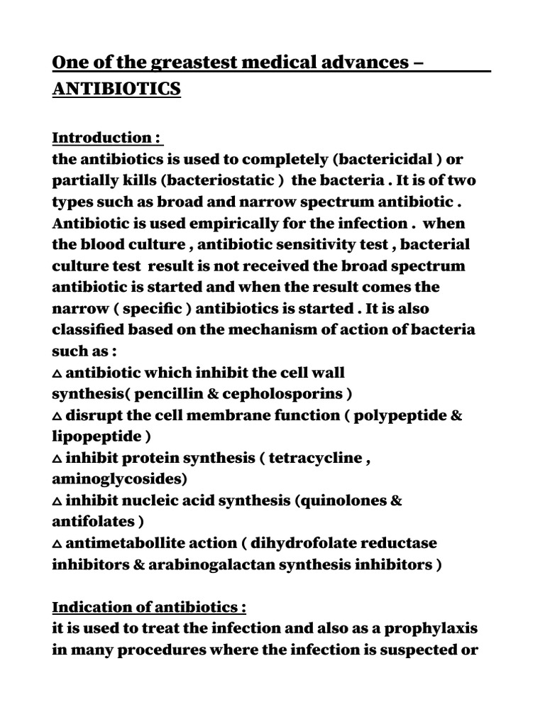 Antibiotics Essay PDF Antimicrobial Resistance Penicillin