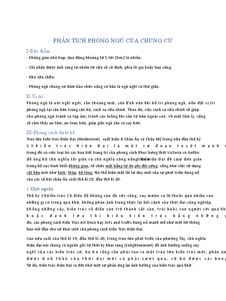 Phân Tích Phòng NG C A Chung Cư | PDF