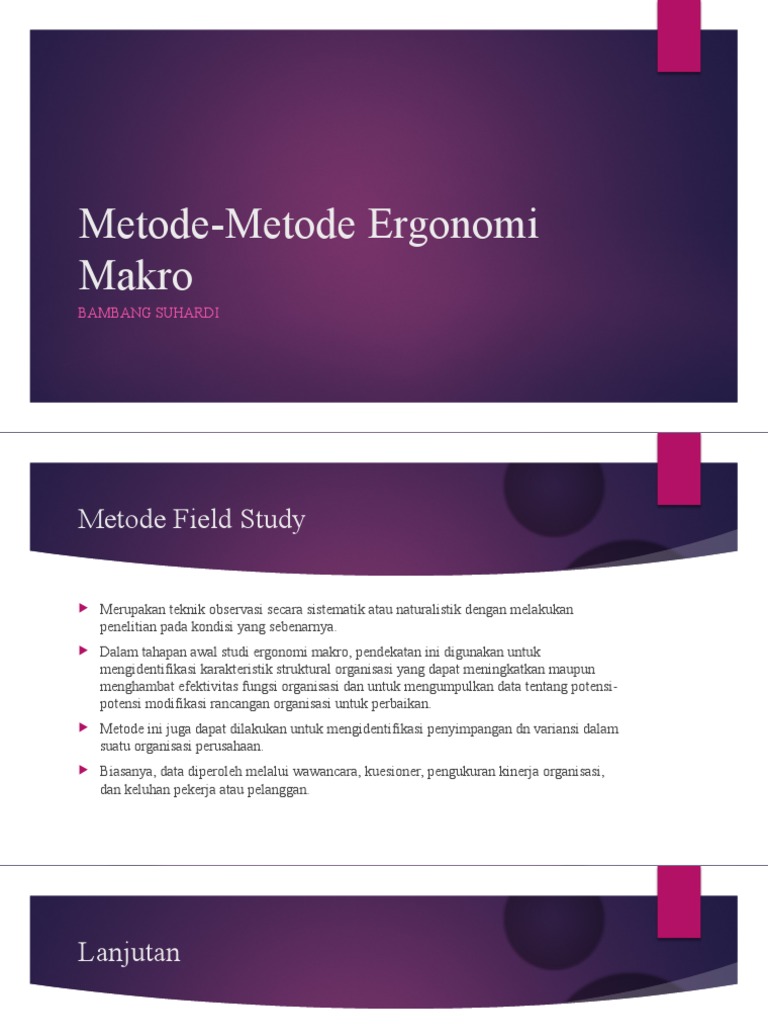 Metode Ergonomi Makro untuk Organisasi | PDF