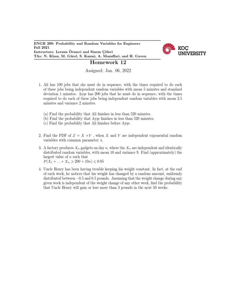 Homework 12 | PDF