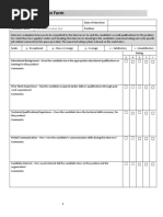 Interview Evaluation Form