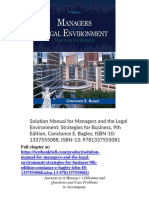 Solution Manual For Managers and The Legal Environment Strategies For Business 9th Edition Constance e Bagley Isbn 10 1337555088 Isbn 13 9781337555081