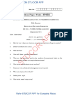 Power System Analysis Question Papers (2021-)