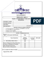 Part 2 MGMT Exit Exam Worksheet Question