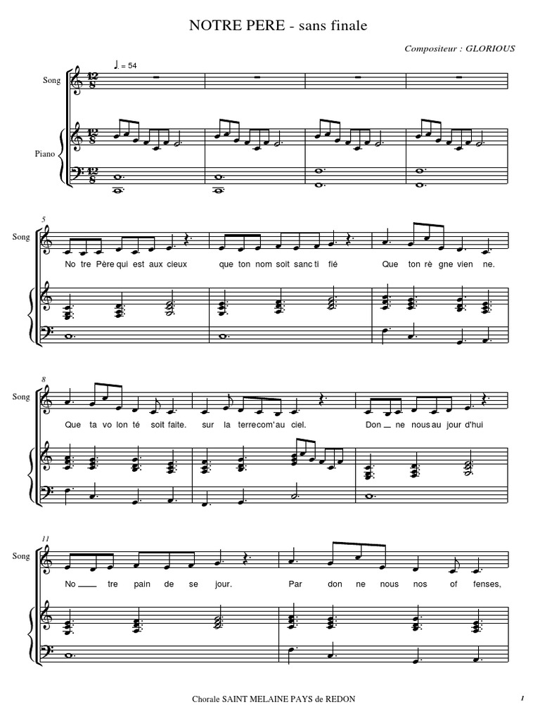 1 Notre Père Glorious Pdf