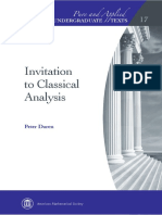 Invitation To Classical Analysis Compress