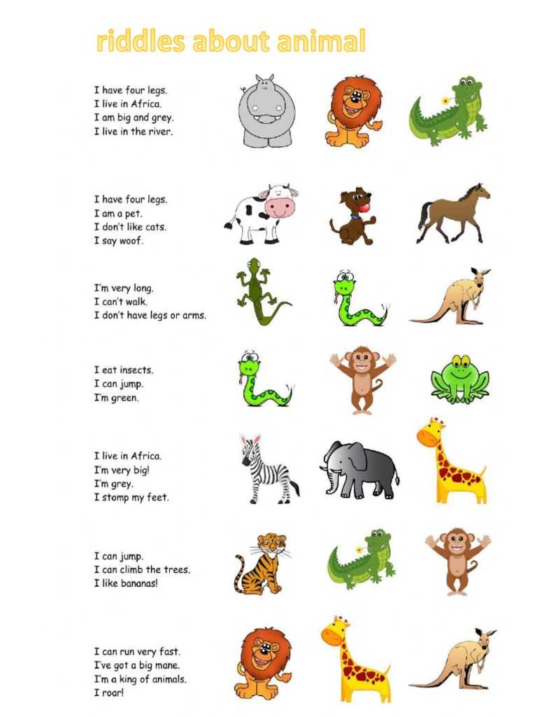 Riddles About Animal | PDF