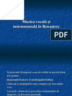 Muzica Vocala Si Instrumentala in Renastere