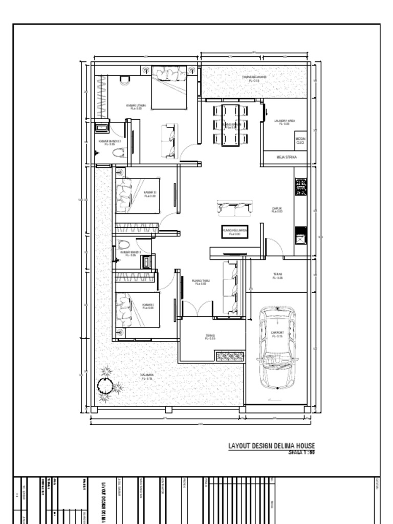 Delima House Layout Design Plan | PDF