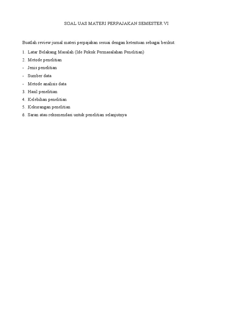 Soal Uas Perpajakan Pdf