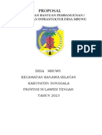 PROPOSAL Pembangunan Dan Peningkatan Desa MBUWU (PUPR)