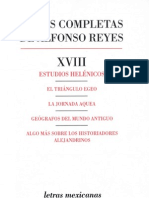 Reyes, Alfonso. Obras Completas XVIII