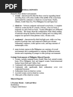 Philippine Mineral Deposits