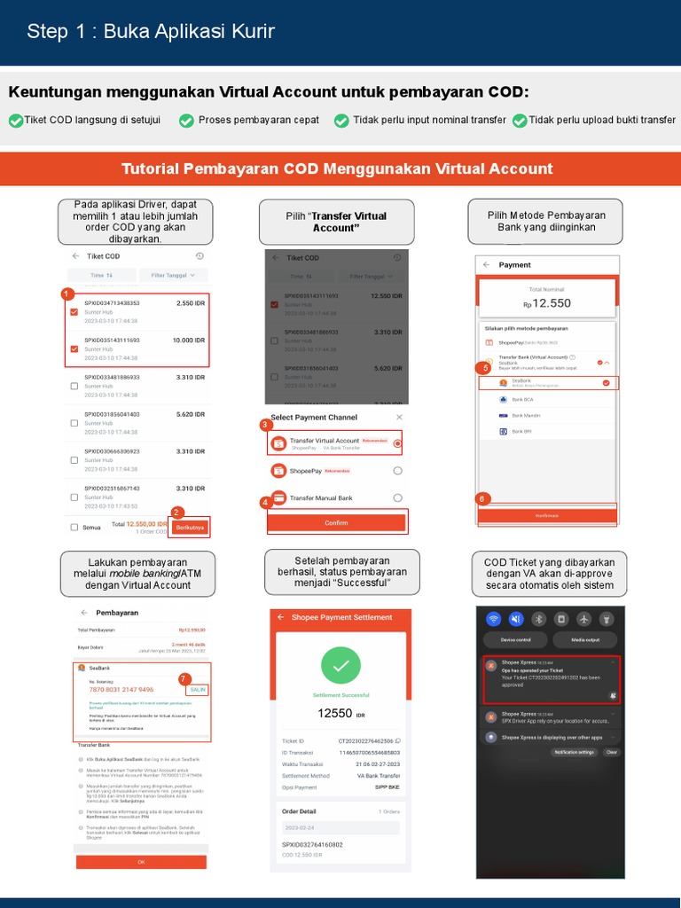 Panduan Transfer Virtual Account - Gabungan | PDF