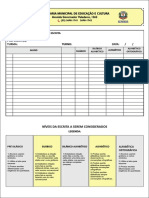 Ficha de Avaliação - Escrita