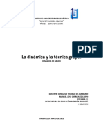 Trabajo de Investigación La Dinámica y La Técnica Grupal