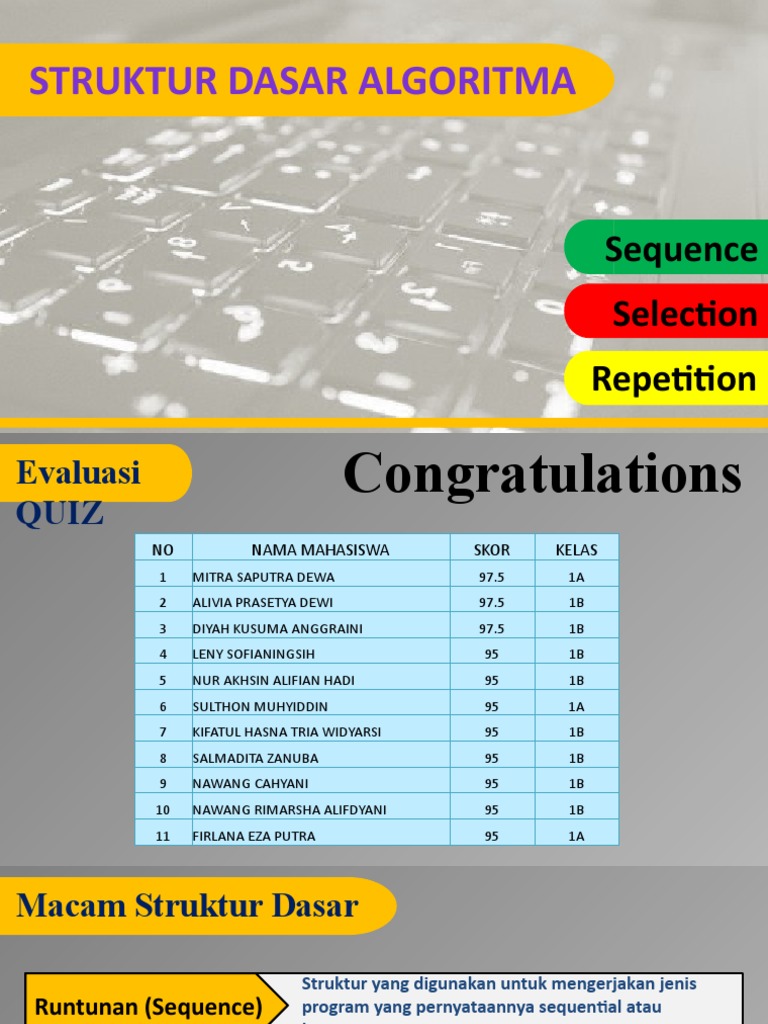 8. Struktur Dasar Algoritma Bag 1 | PDF