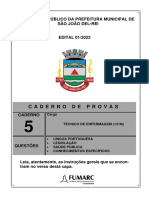 Fumarc 2023 Prefeitura de Sao Joao Del Rei MG Tecnico de Enfermagem Prova