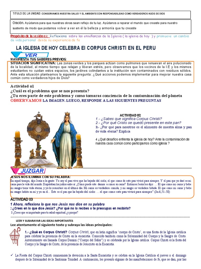Iglesia de Hoy Corpus Crhisti Religion | PDF | eucaristía | Cristo (título)