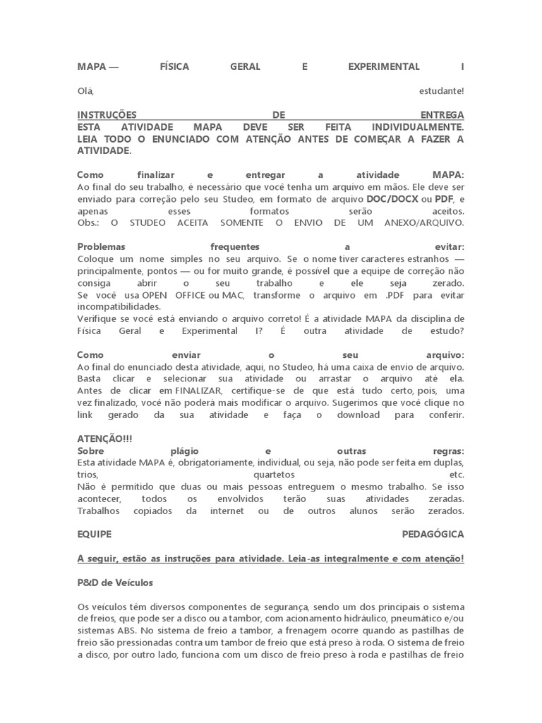 Mapa fisica geral e experimental 1 52 2023 unicesumar pdf