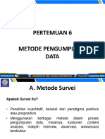 Pertemuan 6 Metode Pengumpulan Data