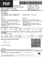 Bill To / Ship To:: Qty Gross Amount Discount Other Charges Taxable Amount CGST SGST/ Ugst Igst Cess Total Amount