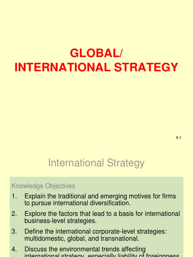 International Strategy Insights | PDF | Strategic Management | Market ...