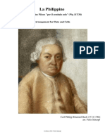 Bach - Carl - Philipp - Emanuel - La - Philippine - WQ - 11734 - Arr. - For - Flute - and - Cello (Flute Part)