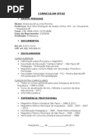 Novo Curriculum Vitae Eliana - 2011