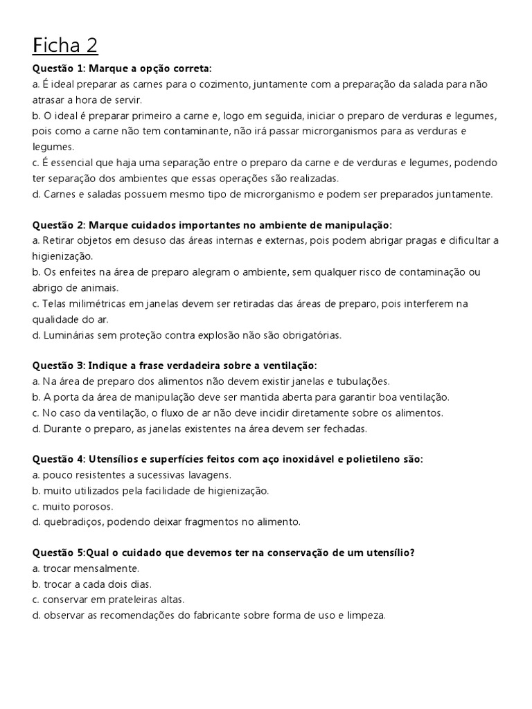 Ficha 2 | PDF