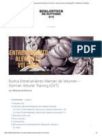 ▷ Rutina Entrenamiento Alemán de Volumen - German Volume Training (GVT) - Biblioteca de Rutinas