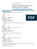 Test Bank for Management of Information Security 5th Edition Michael e Whitman Herbert j Mattord