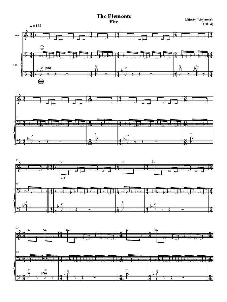 Fire - Score | PDF