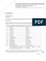 Prescribed Syllabus in Select Subjects For The ISC Year 2024 Examination