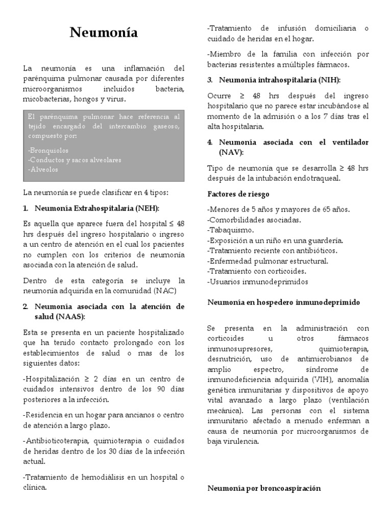 Neumonia Pdf Neumonía Pulmón