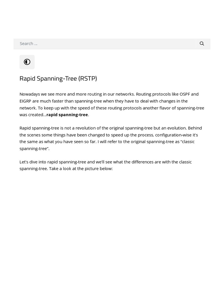 Understanding Rapid Spanning Tree Protocol | PDF | Internet Protocols ...