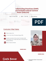 Materi GMP & Haccp (Food Safety Batch 20 Makin Ahli 2022)