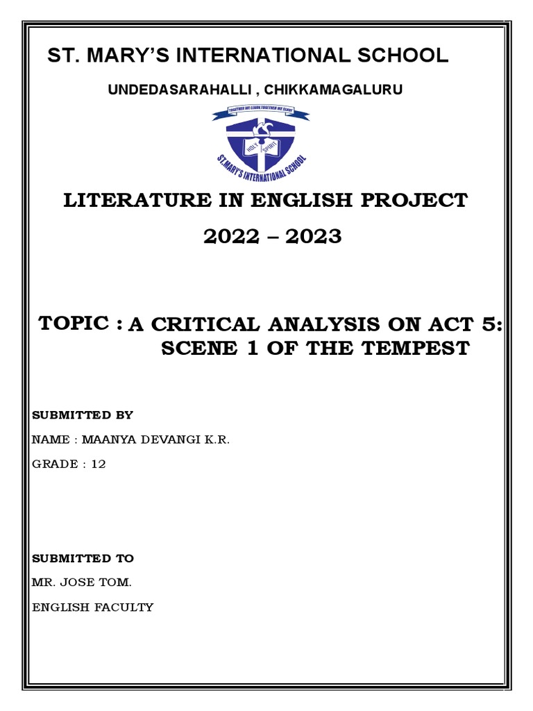 PROJECT COVER PAGE - ISC | PDF