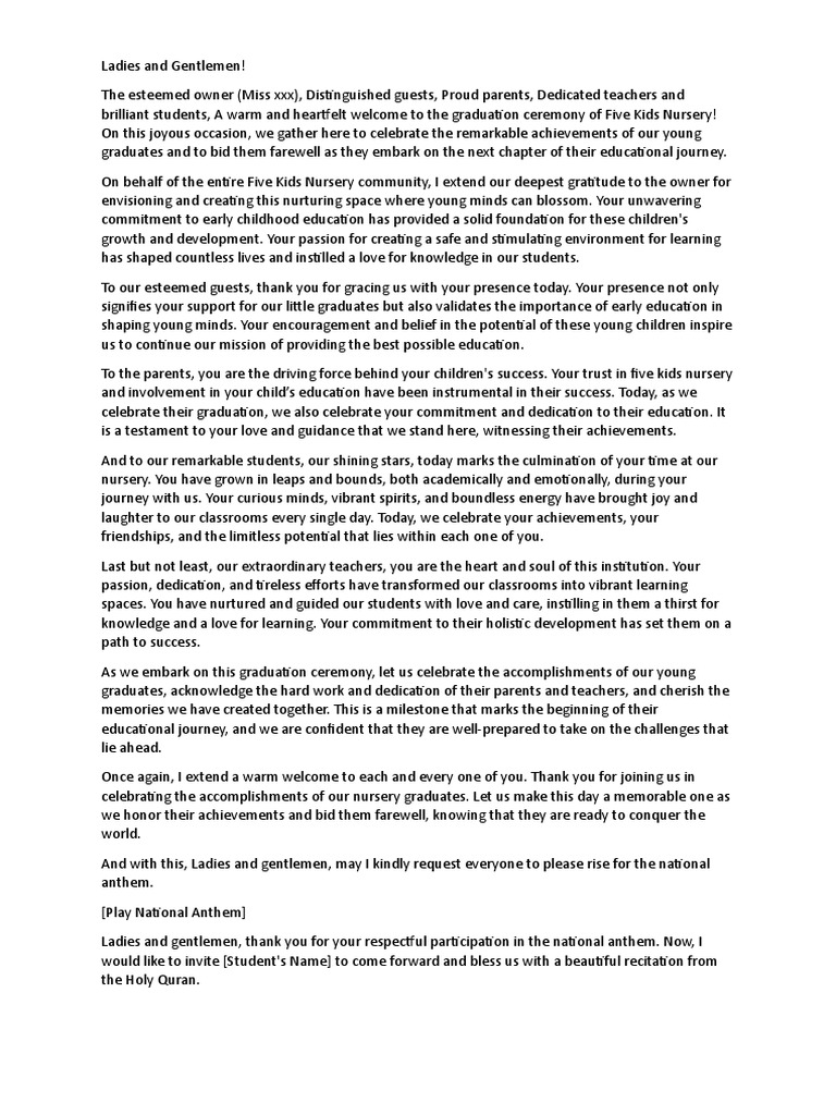 Graduation Speech | PDF